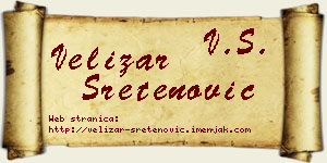 Velizar Sretenović vizit kartica